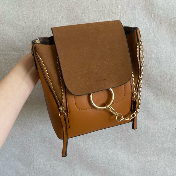 Handbags - Faux Leather Mini Backpack